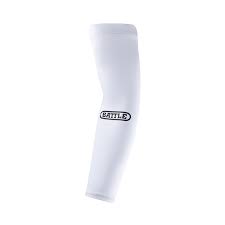 New Battle Performance Football Full Arm Sleeve Pair - White-Adult 2XL/3XL