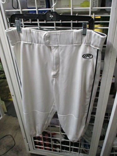 Used Rawlings White & Black Piping Knicker Bottom Pants Adult Size Large