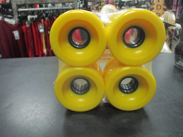 Load image into Gallery viewer, Yellow Longboard SKATEBOARD WHEELS set of 4
