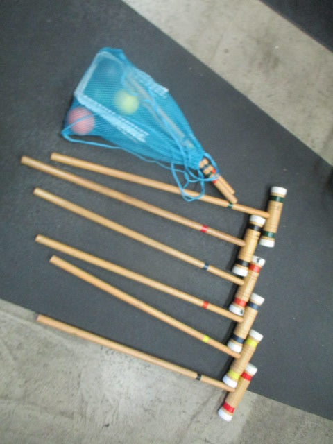 Used 6-Player Complete Croquet Set