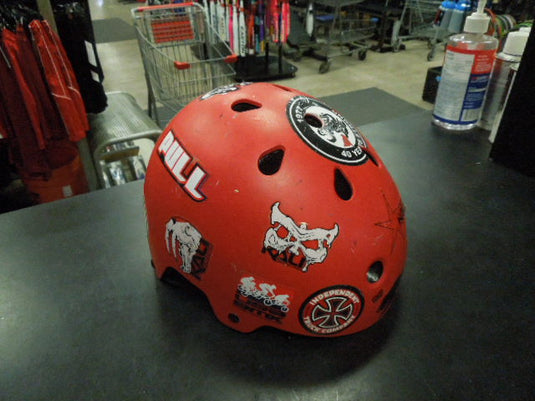 Used Kali Protectives Skateboard Helmet in Red Size Small Heavy Use Age