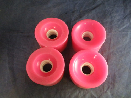 Used Pink Longboard Wheels - Set of 4