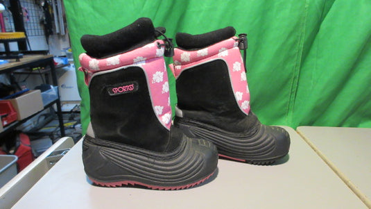 Used Sporto Leilani Winter Boots Youth Size 10 - Pink/ Black