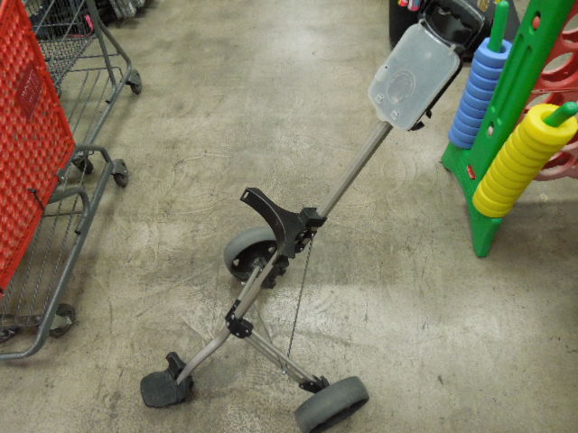 Load image into Gallery viewer, Used Up Right Push Golf Bag Rolling Caddy No Straps
