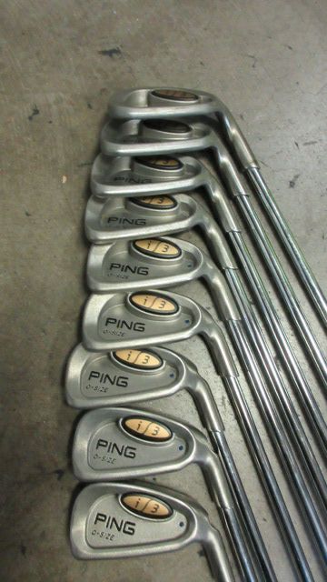 Load image into Gallery viewer, Used Ping i3 0-Size Blue Dot Complete Iron Set 3 - 9 + Pitch &amp; Sand Wedge
