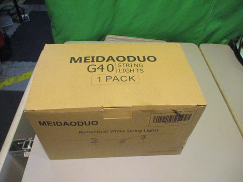 Used Meidaoduo Outdoor String Lights LED White 100FT Patio Lights String Lights
