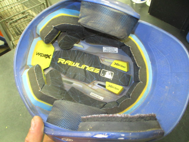 Load image into Gallery viewer, Used Rawlings Rev A Jr Batting Helmet With Cheek Guard in Blue Size 6 3/8 -7 1/8
