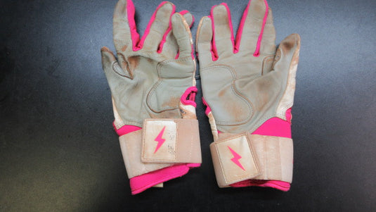 Used Bruce Bolt Chrome Series Short Cuff Batting Gloves - Women's Med