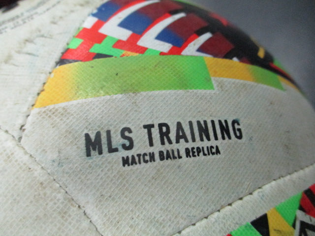 Load image into Gallery viewer, Used Adidas MLS Replica Training Soccer Ball Size 5
