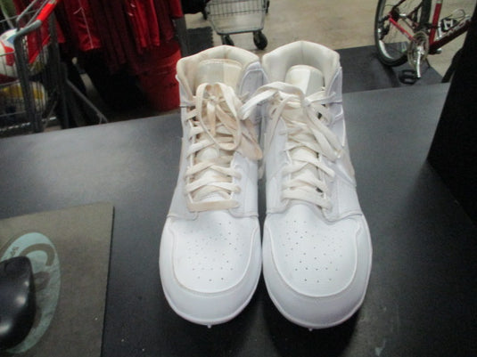 Used Nike Men's Jordan 1 Mid TD White/Grey Fog-White Mid FJ6805-101 Sz 14