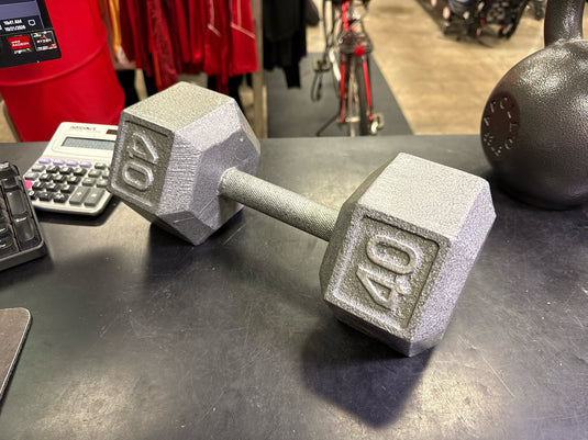 Used 40 lb Cast Iron Dumbbell