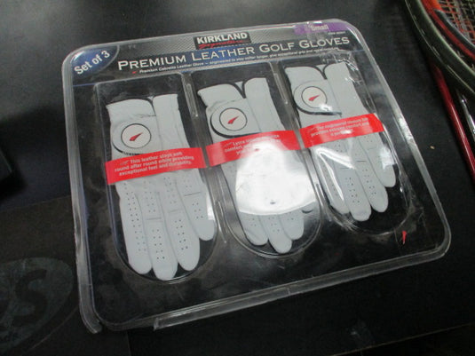 Used Kirkland Leather Golf Gloves Set of 3 Size Small