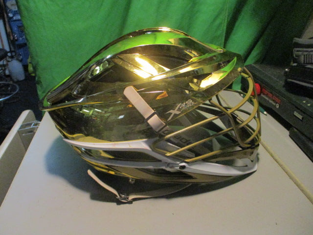 Load image into Gallery viewer, Used Cascade XRS Pro Metallic Gold Adjustable Lacrosse Helmet

