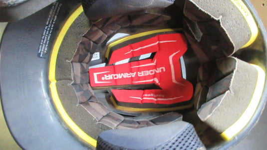Used Under Armour Charged Batting Helmet W/ Jaw Guard - Size 6 1/2 - 7 1/2