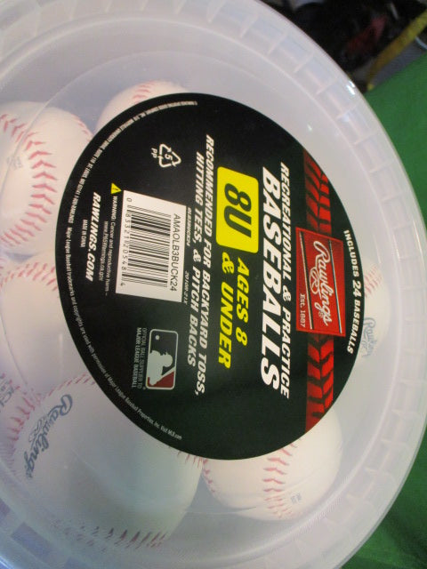 Rawlings Official League Baseball Bucket 8U 24 Pack
