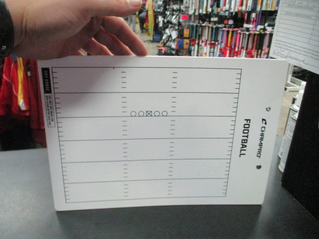 Load image into Gallery viewer, Used Champro Football Coach’s Board with Full &amp; Half Field 9" X 12"
