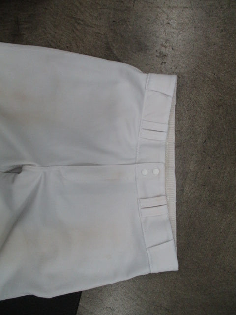 Used Majestic White Open Bottom Baseball Pants Size Large