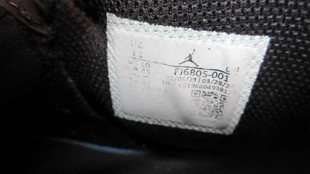 Load image into Gallery viewer, Used Nike Air Jordan 1 Mid TD Black White Football Cleats - Size 11
