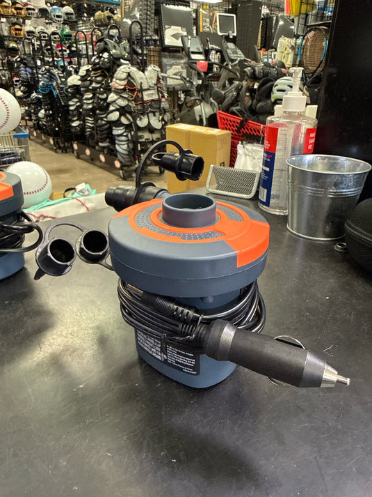 Used Orange and Grey Camping Pump with Car Charger Port