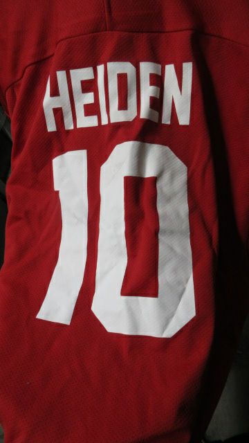 Load image into Gallery viewer, Used AZ Ice All Stars Heiden 10 Hockey Jersey Adult Size Medium - stain
