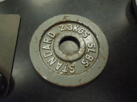 Used Standard Olympic Cast Iron 5 lb Plate