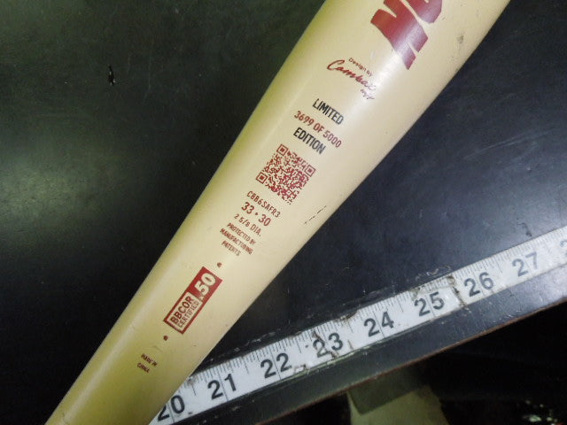 Load image into Gallery viewer, Used COMBAT Spec A1 Cream Rodeo BBCOR Baseball Bat 33 in 30 oz -3 #3699/5000

