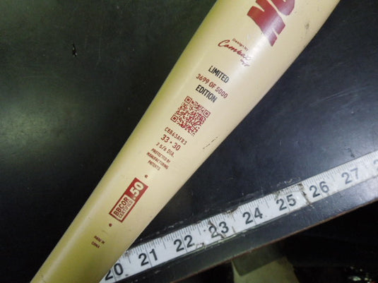 Used COMBAT Spec A1 Cream Rodeo BBCOR Baseball Bat 33 in 30 oz -3