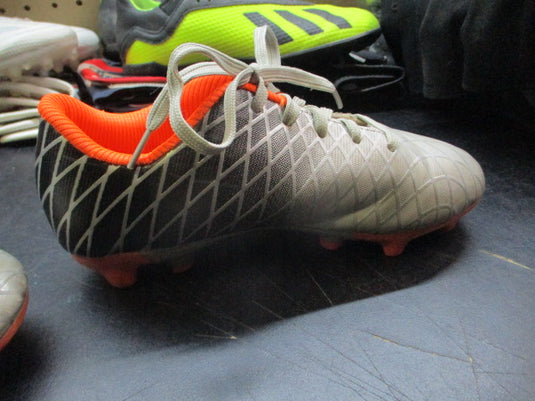 Used Kids' Silver Black Orange Lace-Up Cleats - Size 13