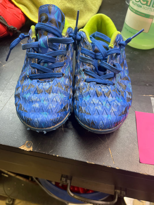 Used Indoor Soccer Shoes Size13 Blue and Green