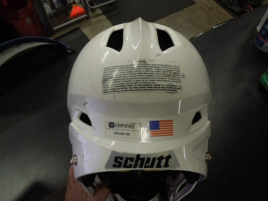 Used Schutt Stallion 100 Lacrosse Helmet in White Size M/L