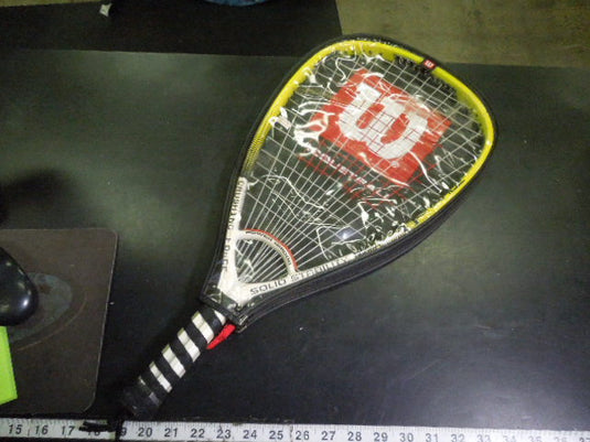 Used Wilson nCharge Racquetball Racquet with Clear Carry Sleeve