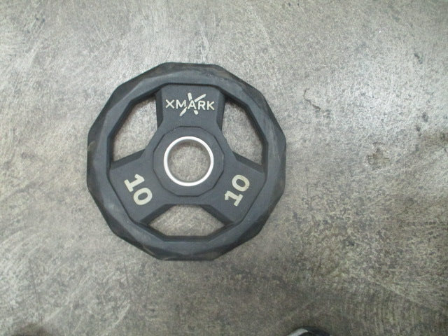 Load image into Gallery viewer, Used X mark 10lb Rubber OLYMPIC WEIGHT PLATE
