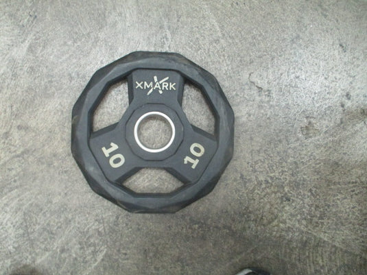Used X mark 10lb Rubber OLYMPIC WEIGHT PLATE