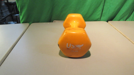 Used USA Sports 10 Pound Orange Vinyl Dumbbell