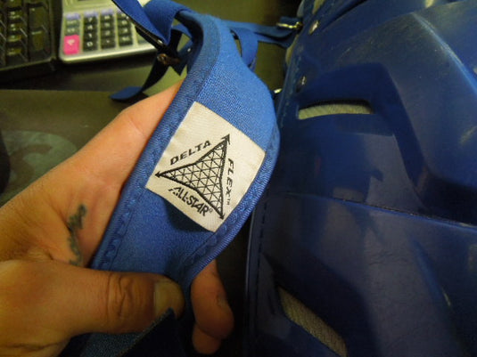 Used All Star LG30WPRO **** Adult Catcher's Shin Guards in Royal Blue