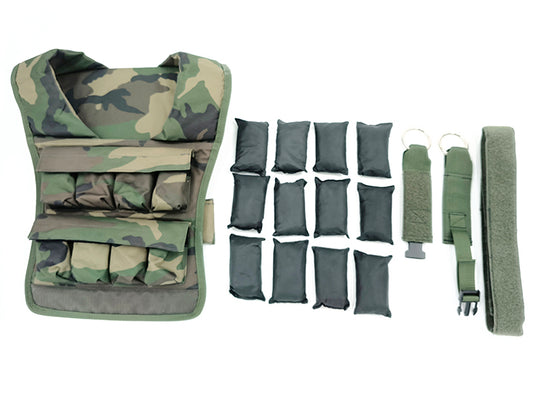 New Apollo 12lb Weighted Heavy Vest - Army Green