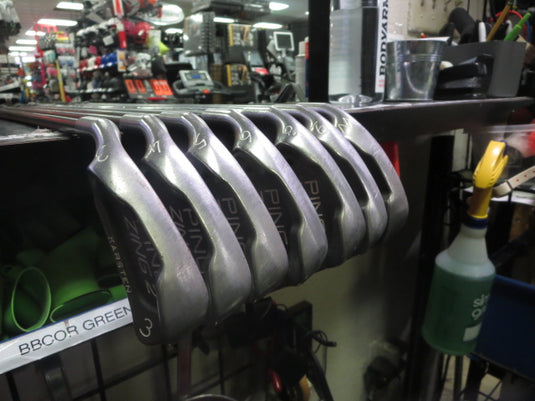 Used PING Zing 2 Black Dot 7pc Left Hand Iron Set 3-9i and W (No 7 Iron)