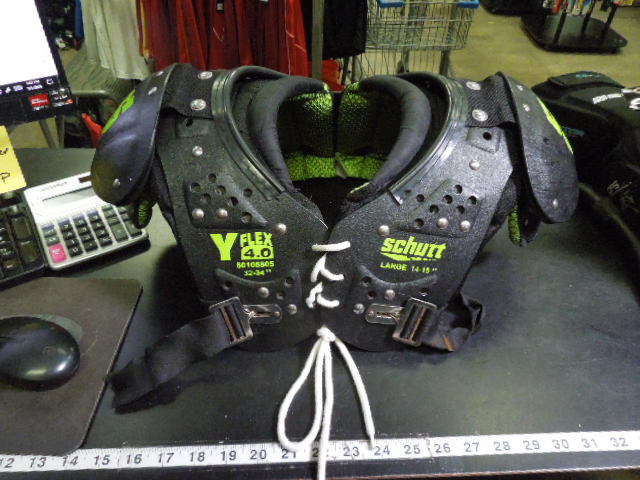 Load image into Gallery viewer, Used Schutt Y Flex 4.0 Football Shoulder Pads Size Large 14-15"

