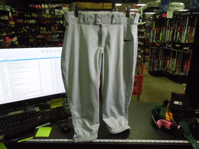 Load image into Gallery viewer, Used Nike Softball Team Elastic Bottom Pants in Grey Size M
