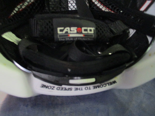 Load image into Gallery viewer, Used Casco SPEEDairo White Bicycle Helmet w/ Visor Size Medium (54-59cm)
