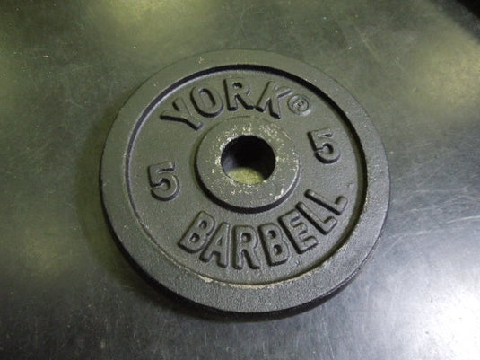 Like New York Barbell 5 lb Cast Iron Standard Plate