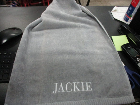 Used Grey Golf Towel "Jackie"
