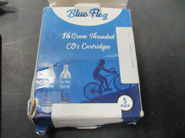 Load image into Gallery viewer, Used Blue Flog 16 Grams Threaded CO2 Tanks 5 Pack
