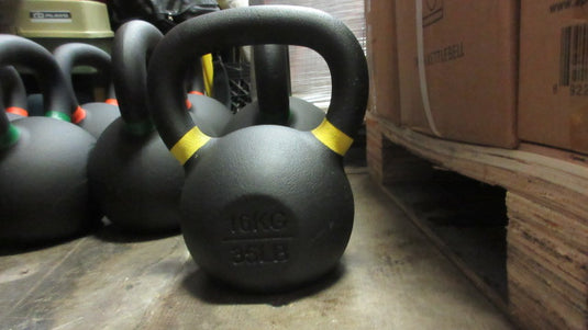 New Apollo 16 KG/35LB Kettlebell W/ Color Strip - Yellow