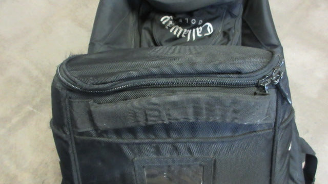 Load image into Gallery viewer, Used Callaway Golf Bag Travel Bag w/ Wheels - wear on corners &amp; cracked plastic
