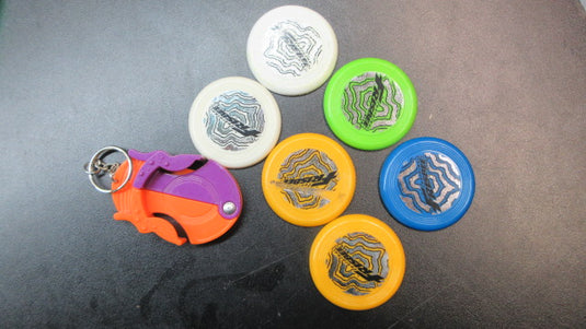 Used Vintage Wham-O 1999 Frisbee Disc Keychain 6 Discs