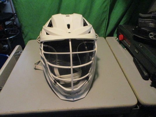 Used Cascade XRS Pro White Adjustable Lacrosse Helmet