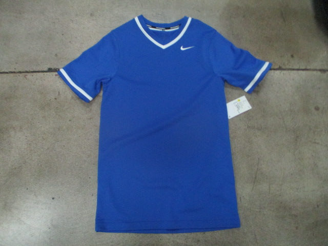 Load image into Gallery viewer, Nike Vapor Select V-Neck Baseball Jersey Royal Blue Men's Size Small
