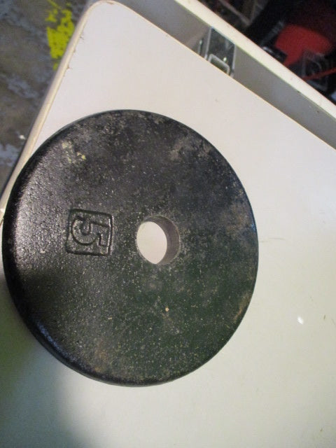 Load image into Gallery viewer, Used Standard 5LB Cast Iron Weight Plate
