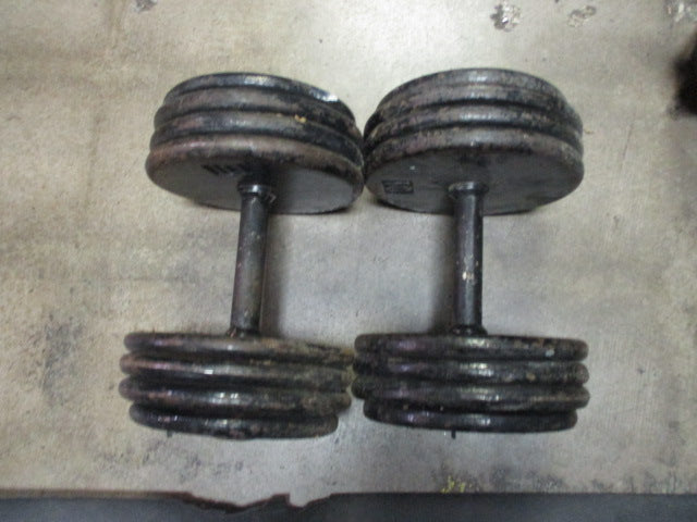 Load image into Gallery viewer, Used 75LB Fixed Dumbbell - Pair
